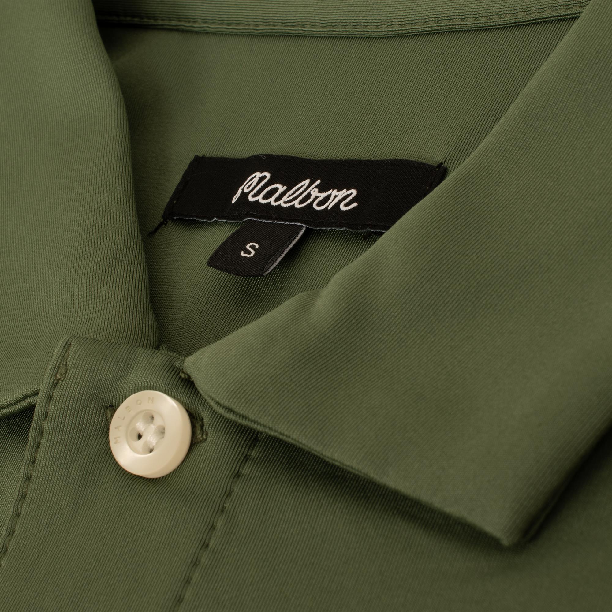 Malbon Golf Cooper Bucket Performance Pique Polo Shirt Sage